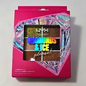 NYX Diamonds & Ice Shadow Palette Neautrals Tones in Metallics and Matte